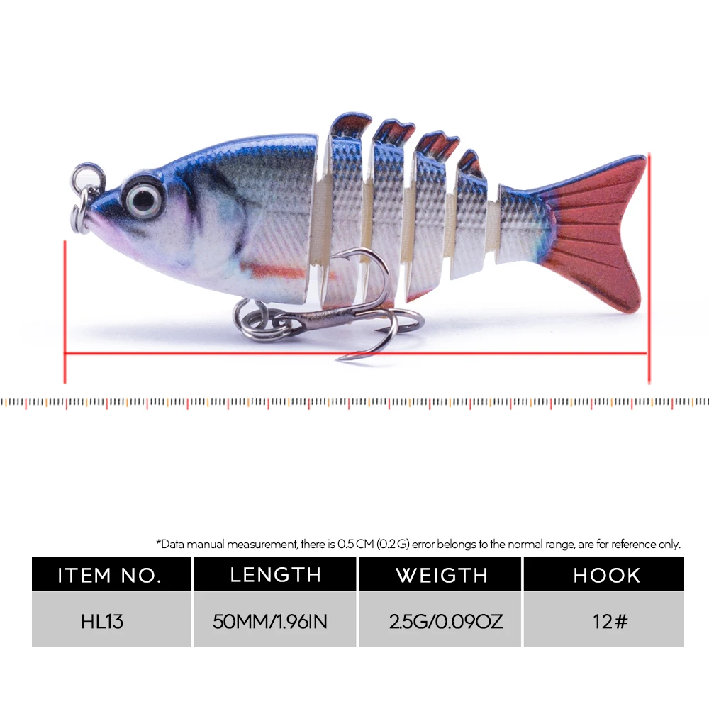 Mini Swimbait articulado para lubina – Señuelo flexible