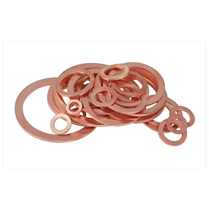 Flat Washers Plain Washer Gaskets Washers Gaskets Black Copper Gasket, Sealing Ring Gasket for Marine Watch Screw Washer GB