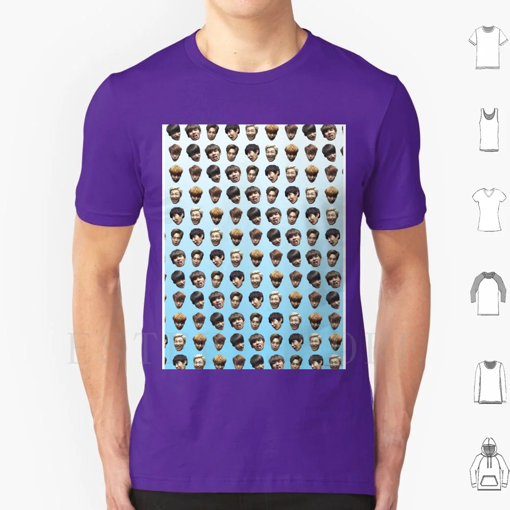 ( ) Funny Derp Face Gradient Blue Футболка Мужская Хлопок 6xl Taehyung V Jimin Park Jimin Jeon Jungkook Jungkook Rap Monster Namjoon