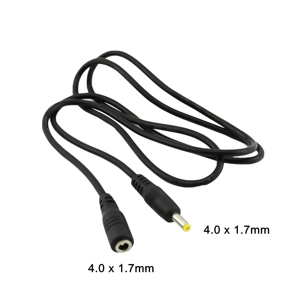 1x Zasilanie DC 4,0 x 1,7 mm męski na 4,0 x 1,7 mm żeński Jack Przedłużacz Złącze Adapter Kabel Przewód 90 cm