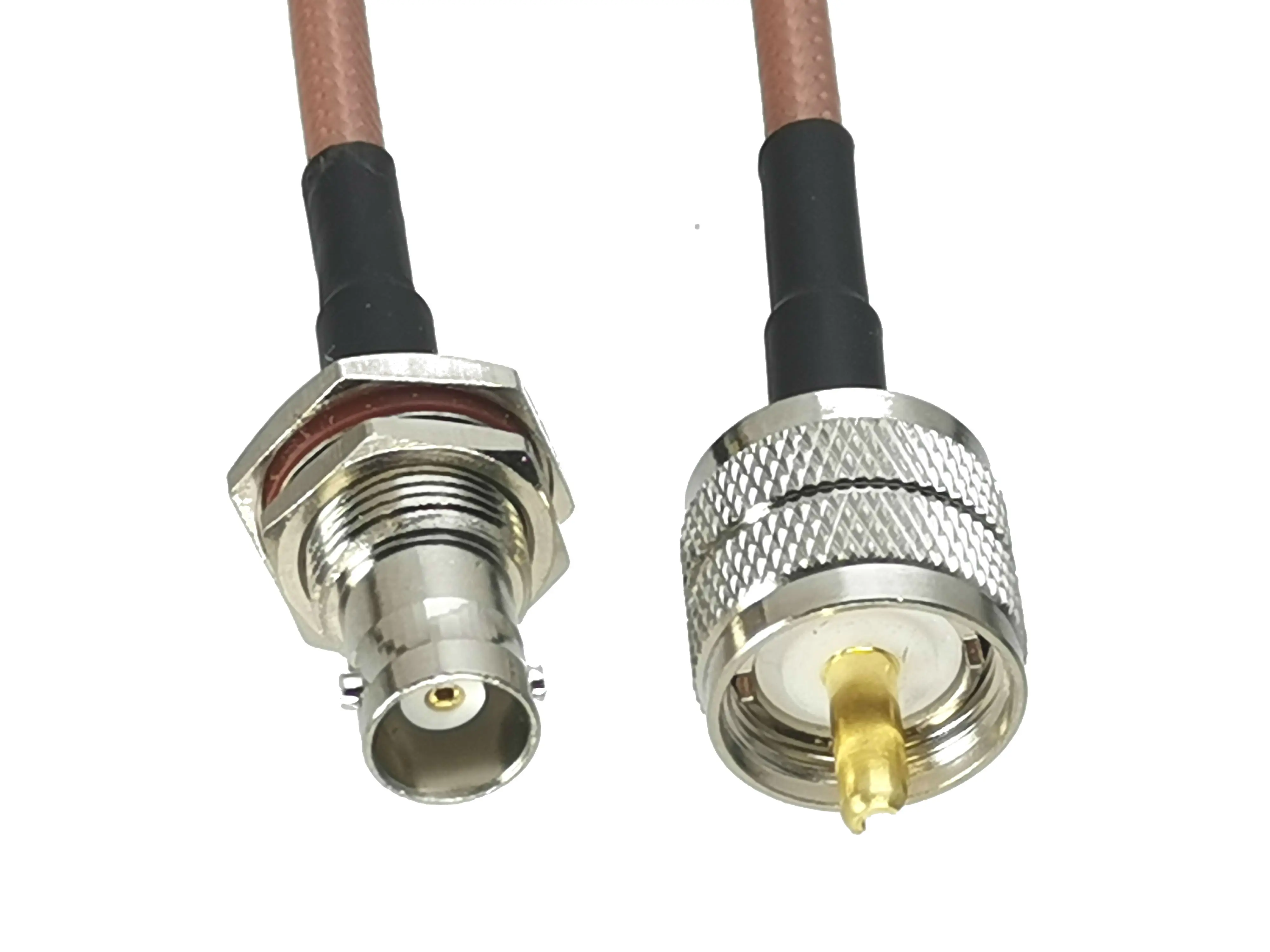 1Pcs RG142 UHF PL259 Male Plug to BNC Female Jack Bulkhead Connector RF Coaxial Jumper Pigtail Cable 6inch~10M