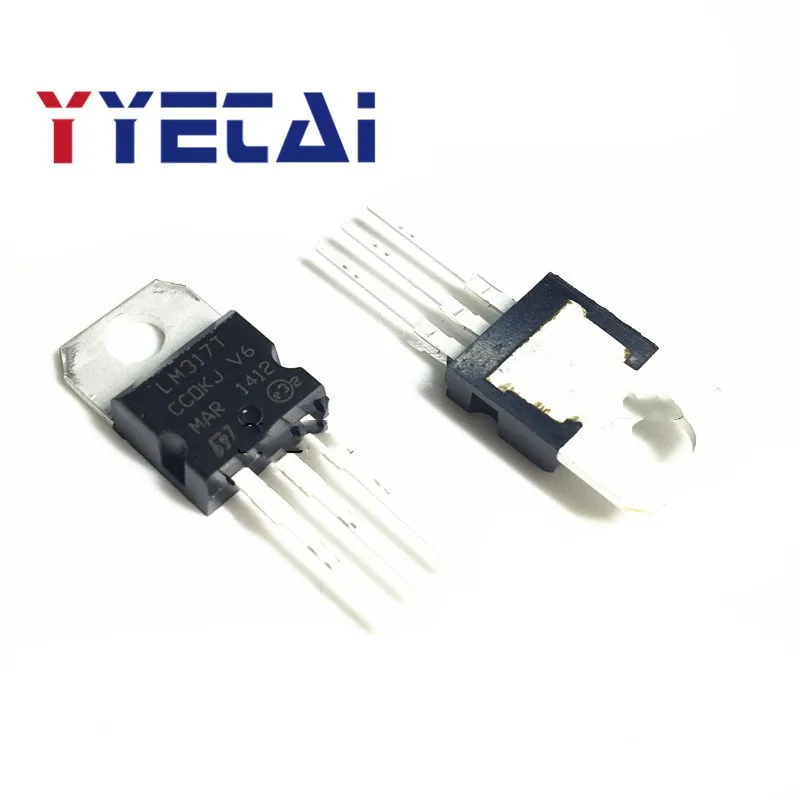 

10PCS New In-line Transistor LM317 LM317T T0-220 Adjustable Three-End Regulator