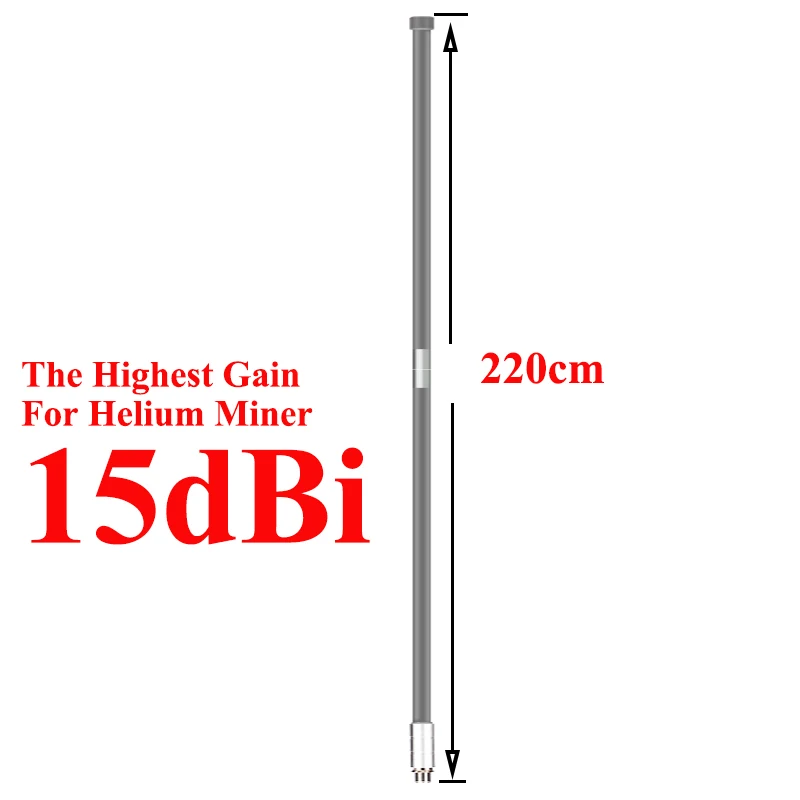 Omni Helium Mine-r Antenna, Hotspot Lora 15dBi Outdoors Bobcat Nebra Rak, Heltec, Highest Gain, 915MHz,Meshtastic antenna