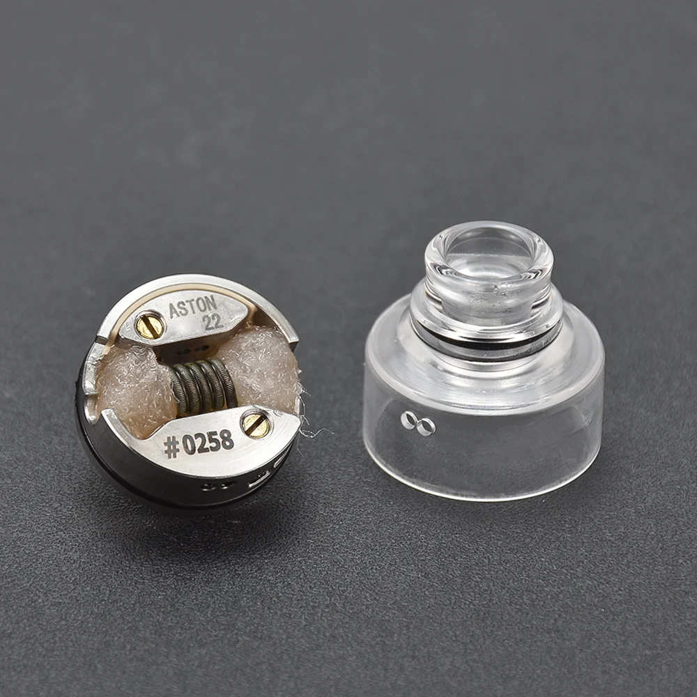 Aston 22 RDA  Atomizer Replacement Clear Top Cap With 510 MTL Drip Tip PEI Heat Resistance Vape Tip Accessories vs Haku Venna