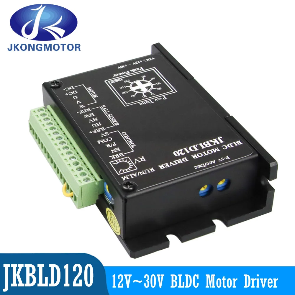 Jkongmotor Brushless dc Motor Controller BLD120 8A 12-30VDC 120W 20000RPM Brushless DC Motor Control Driver