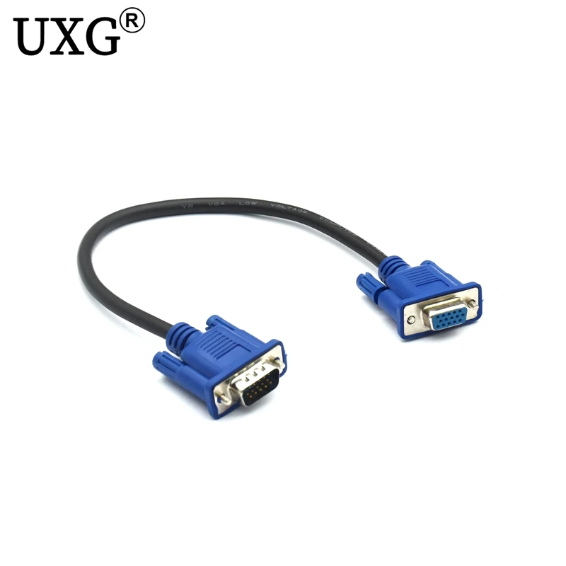 VGA/SVGA HDB 30cm 50cm  VGA HD Cable Male to Male Extension computer Monitor Cable