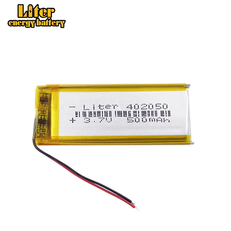 best battery brand 402050 042050 Replacement 382250P MP3 X19 + 3.7V 500mah Lithium Battery