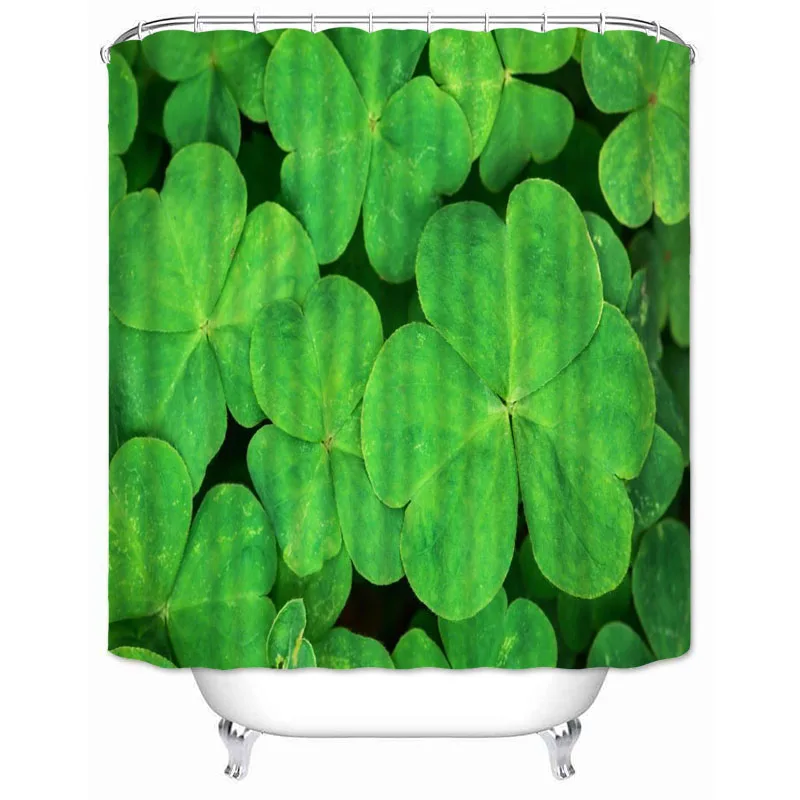 Musife Custom High Quality Clover Shower Curtain Waterproof Bathroom Polyester Fabric Bathroom Curtain 12.24