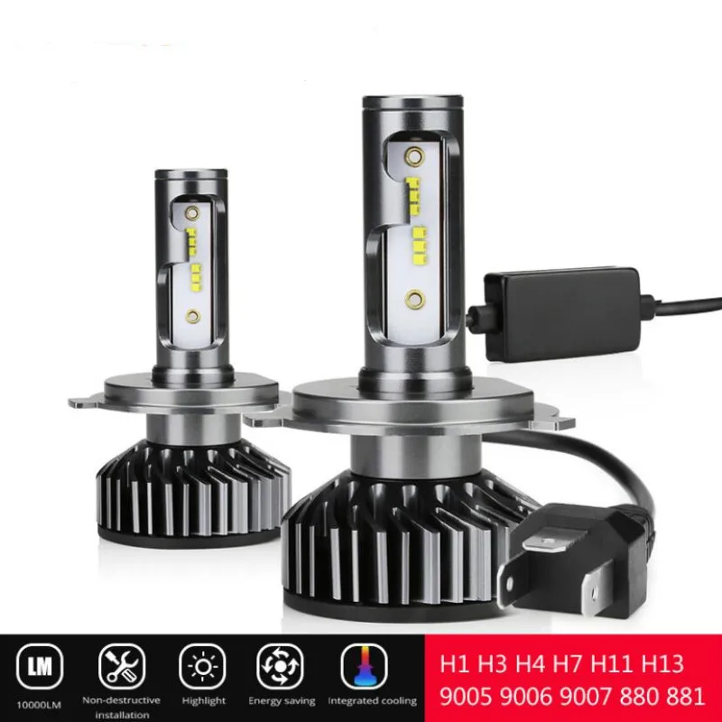 Turbo H7 Led H4 H1 H11 HB3 HB4 9005 Fog Lamp With ZES diode lamps for cars Headlight Bulb 12000LM Motorcycle 12V led automotivo