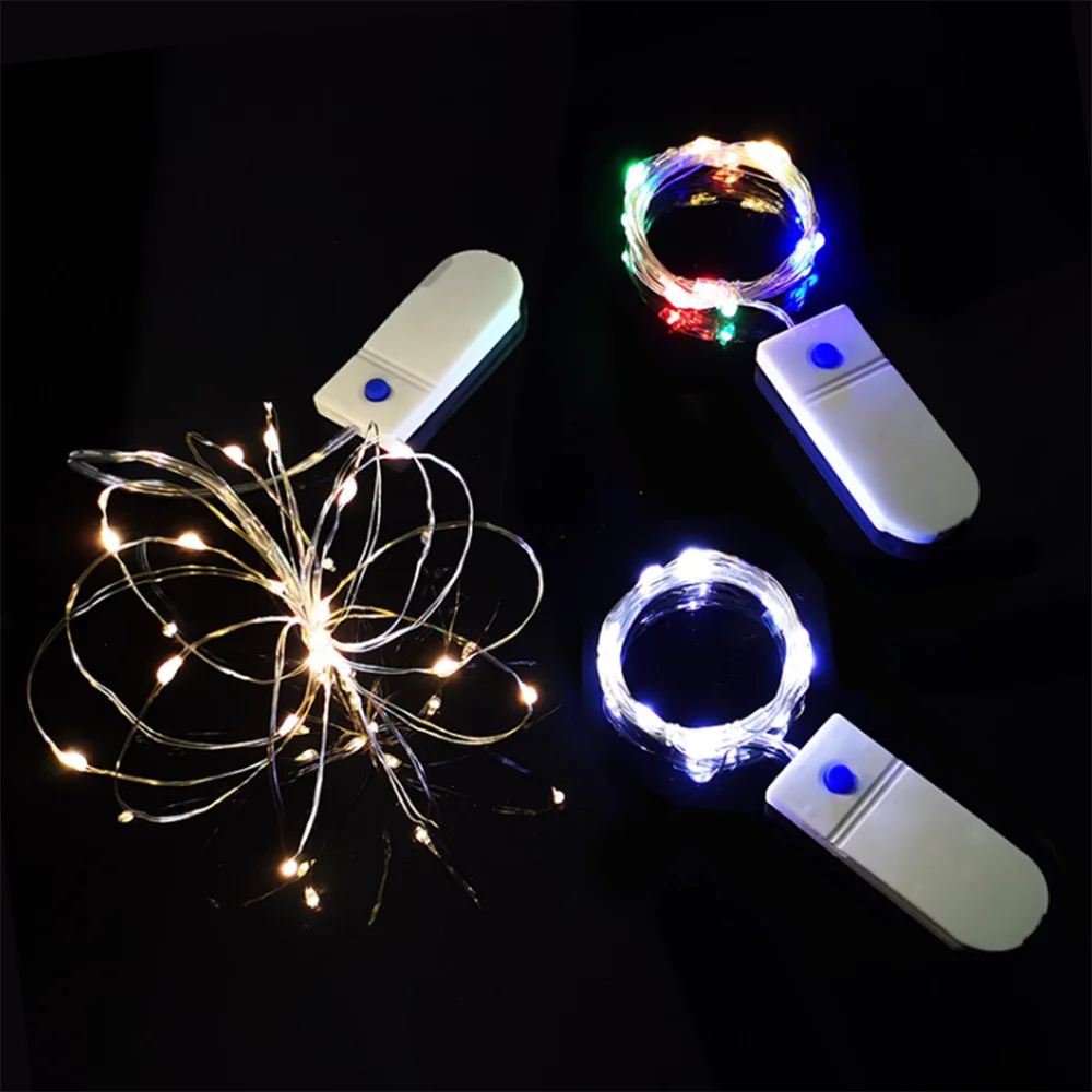 

3 Modes String Lights Button Christmas Wedding Celebration Party Creative Floral Twinkle Decorative Light with Button Battery