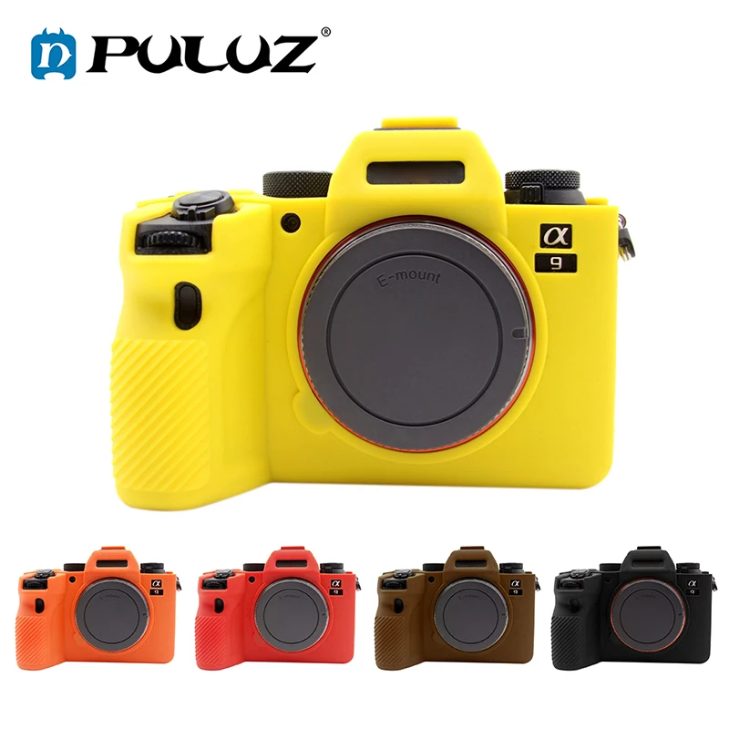Puluz câmera de borracha silicone macio caso proteção da pele do corpo para sony ILCE-9M2/alpha 9 ii/a92 dslr câmera habitação protetora c