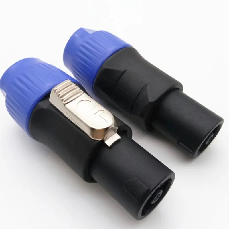 NL4FC good quality Speaker Connector 4Pin Male Speaker 4 Pole Speakon Plug Male Professional audio power plug Blue Connector