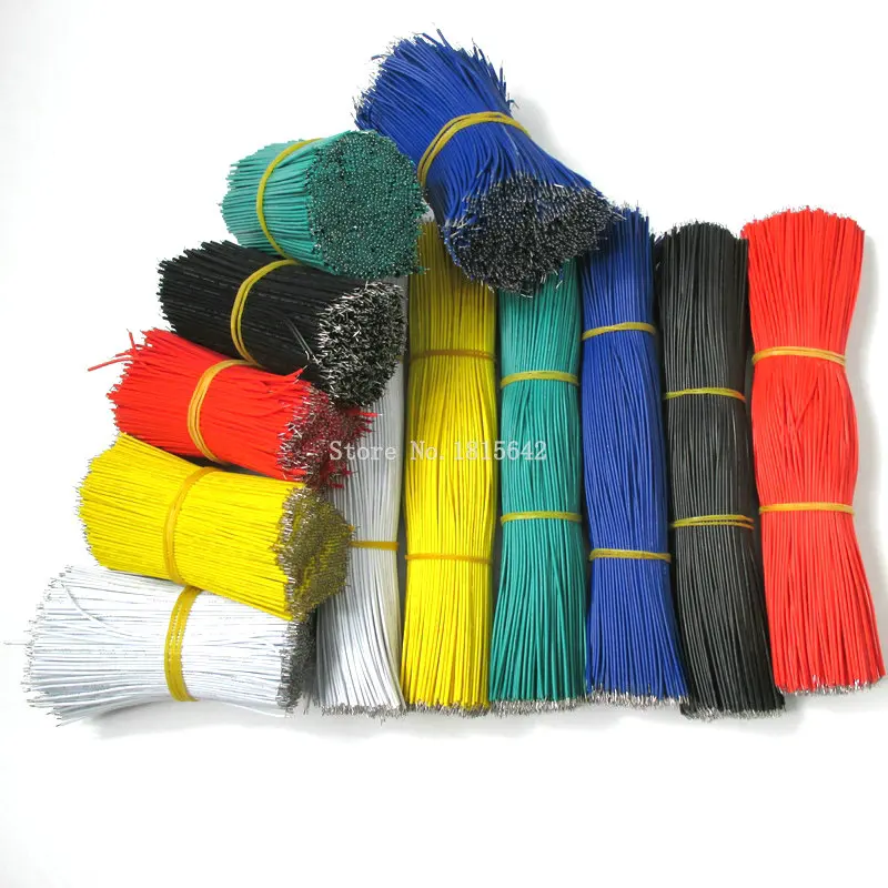 50PCS 1007-26AWG Tin-Plated PCB Solder Cable 26AWG 15cm 150mm Fly Jumper Wire Cable Tin Conductor Wires Connector Wire