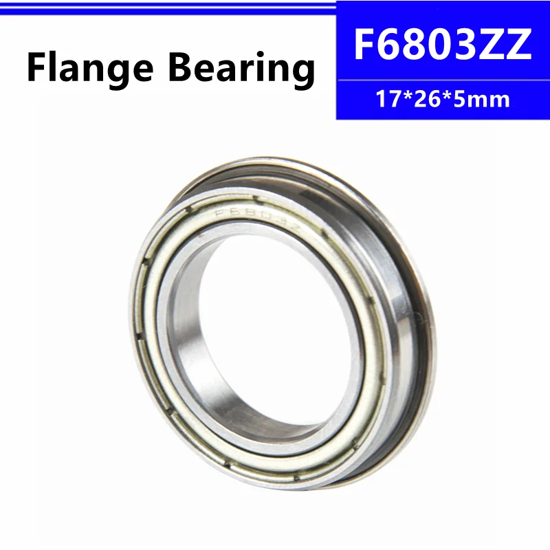 

10pcs/50pcs F6803ZZ 17*26*5mm flange deep groove ball bearing 17x26x5mm Flanged bearing