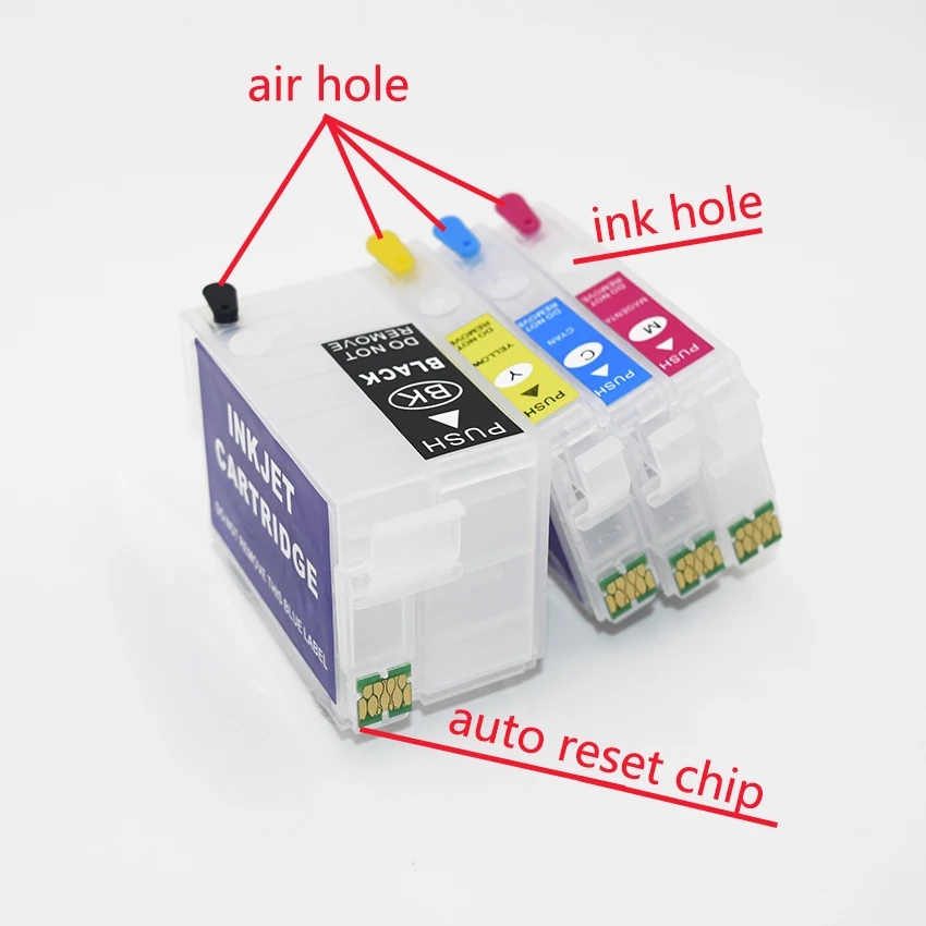 252xl Refillable Ink Cartridge With Auto Reset Chip For For Epson WF-3620 WF-3640 WF-7110 WF-7610 WF-7620 WF-7110 WF-5190