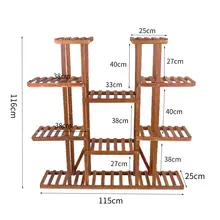Wooden plant stand with 16 shelves, 46 inches tall #3