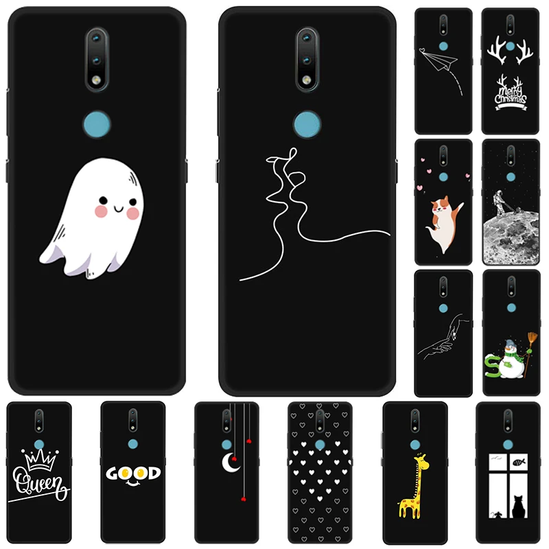 For Nokia 2.4 Case Black Silicone Soft Back Cover Case For Nokia 2.3 3.1 5.1 C01 Plus 1.3 C1 4.2 3.2 8.1 2.4 Phone Case Cover