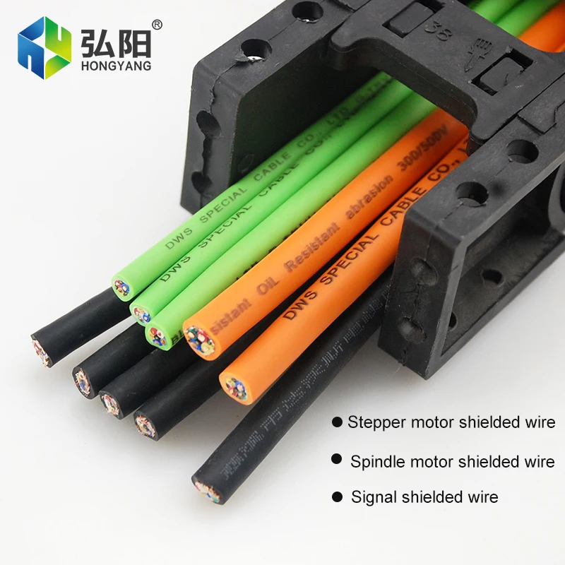 CNC Milling Machine 2-5 Core Drag Wire Shielded Control Cable 1m PVC Copper Wire Connected To The Spindle VFD Inverter Wire
