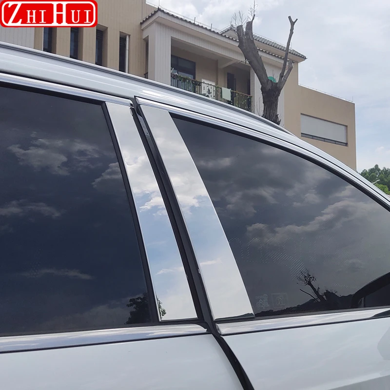 For Haval Jolion 2021-2023 Car Styling Window Center Pillar Cover Sticker Stainless Steel Trim B-Pillar Column Strip Accessories