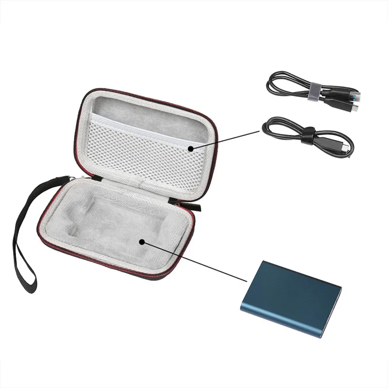 أفضل سعر المحمولة إيفا الصلب حمل الحال بالنسبة لسامسونج المحمول HDD SDD T3 T5 واقية حقيبة تخزين السفر