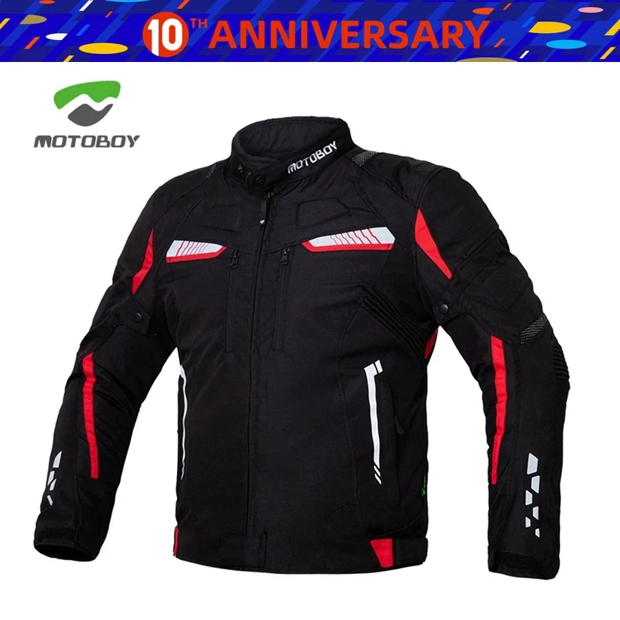 

1pcs MOTOBOY All Season Motocorss Jacket CE Protective Off-Road Racing Coat Waterproof Warm Reflective Light Motorcycle Jacket