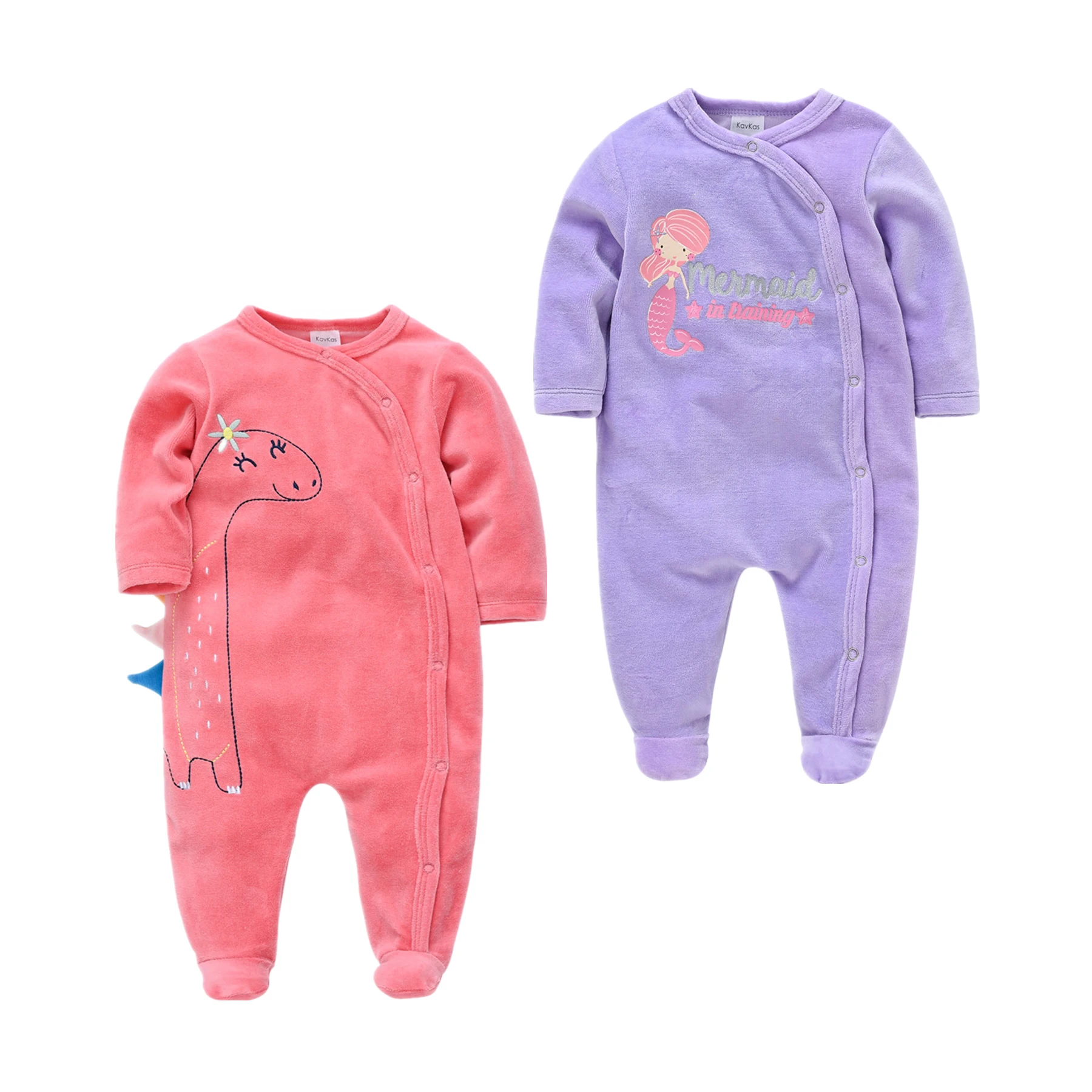 

2pcs Roupas Bebe De Newborn Baby Girls Rompers Jumpsuit Velvet Winter Warm Infant Roupa Infantis Menino Overalls Toddler Costume