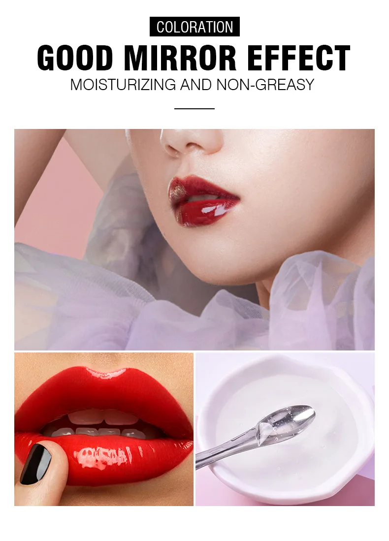 DIY Lippenstift Clear lippenbalsem hydrateren Basisolie Non-stick Lipgloss Grondstof Gel Lippen Gloss T0969