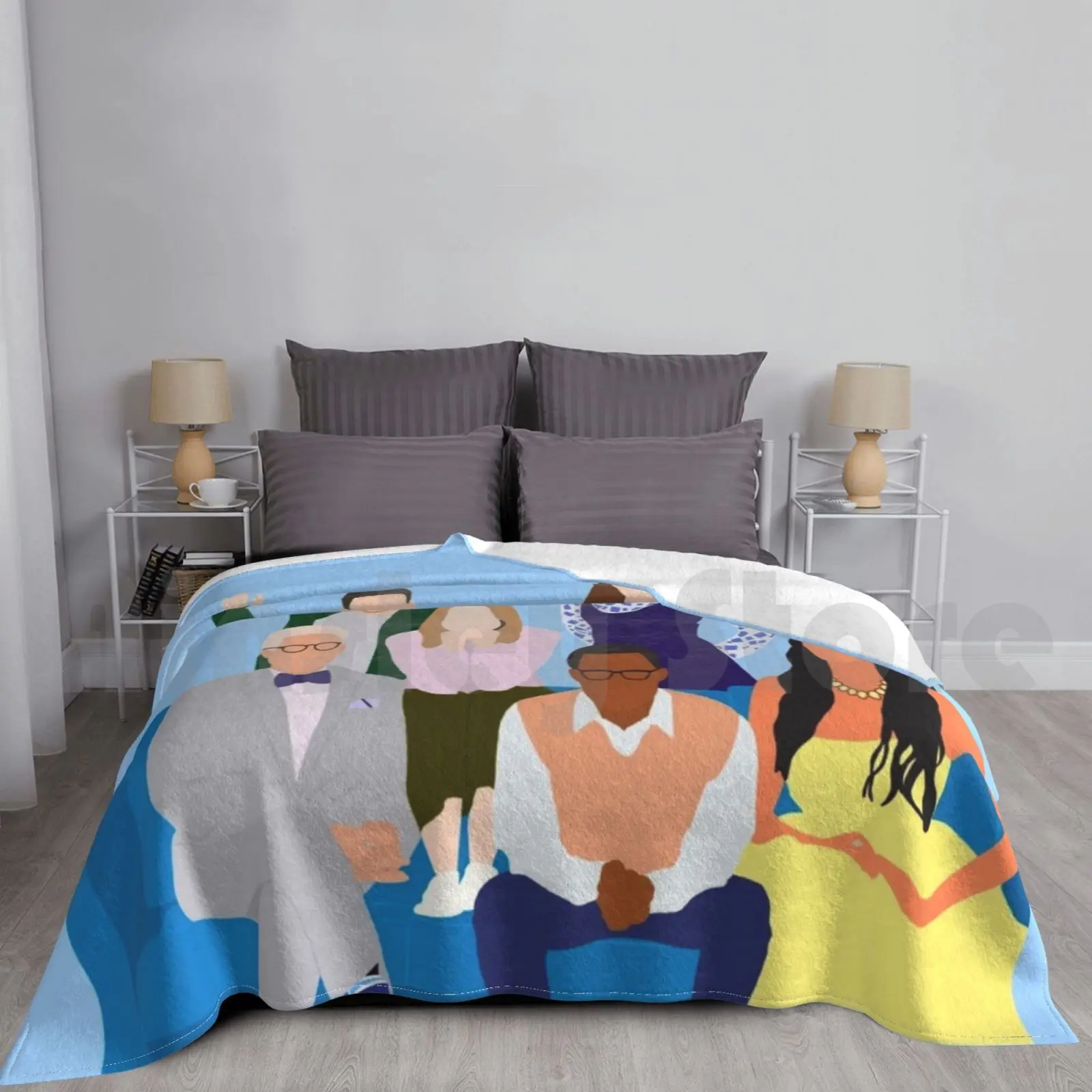 

Одеяло The Good Place Cast Fan Art Модное на заказ The Brainy Bunch The Good Place Tgp The Bad Place Janet