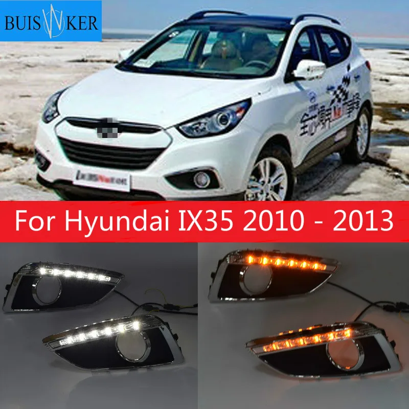 

For Hyundai IX35 2010 - 2013 LED DRL Daytime Running Light Daylight Waterproof Signal lamp car Styling lights