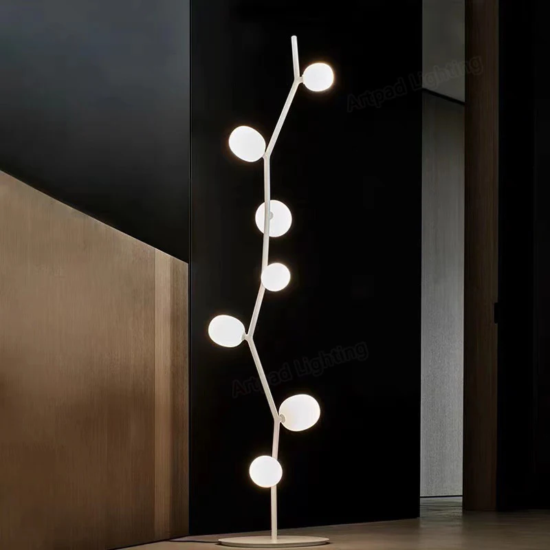 Nordic Modern Floor Stand lamp Art Atmosphere Decoration Living Room Bedroom Vertical Table Lamp G9 LED Bulb Included