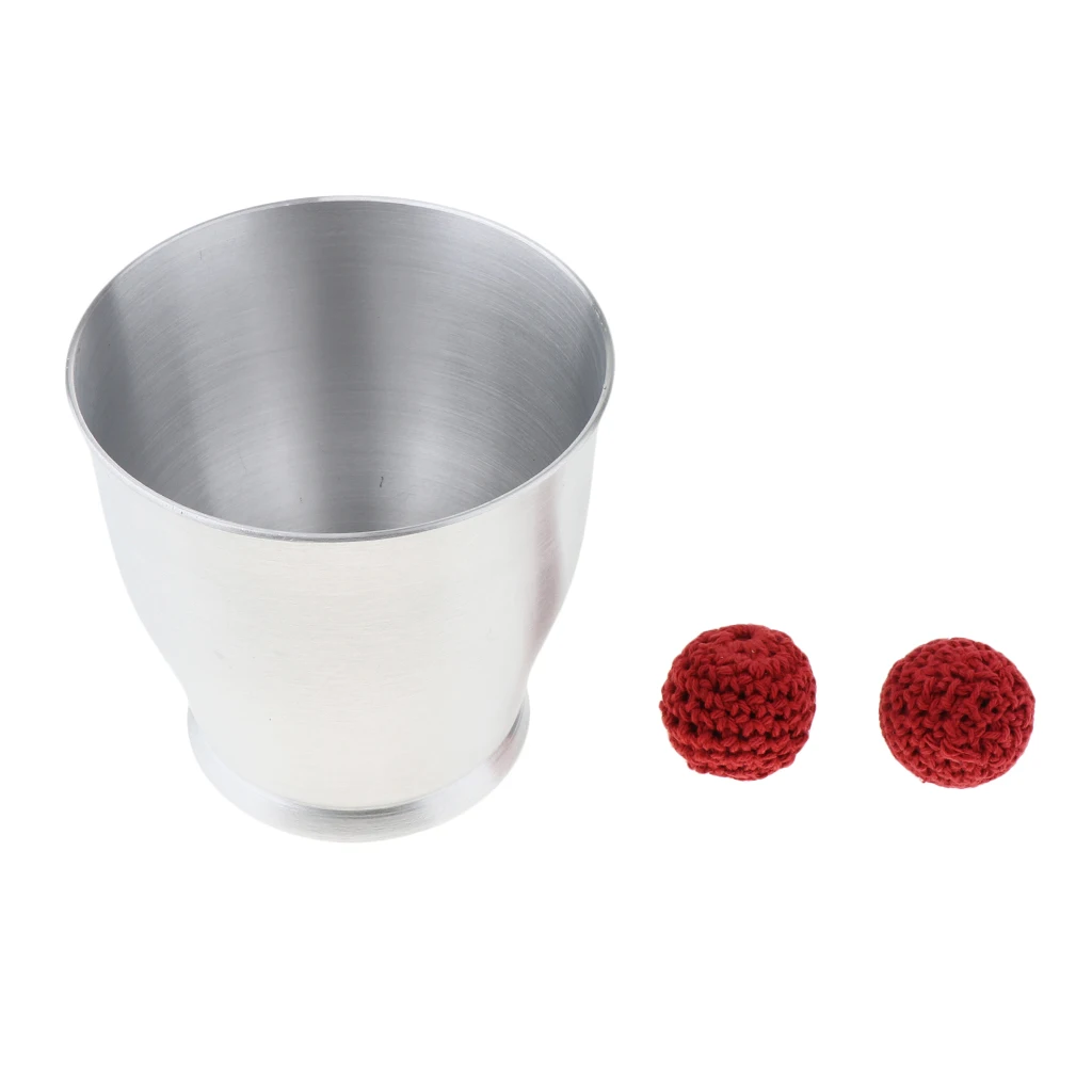 Aluminum Chop Cup - Wide Mouth (Silver,with Magnetism) Magic Tricks Cup and Balls, Close Up Appear Magic Perfeormance