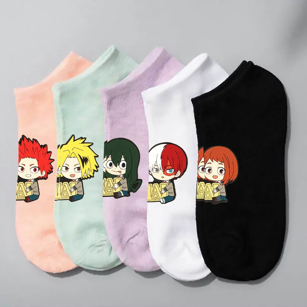 Anime Sock My Hero Academia Socks Bakugou Katsuki Might Todoroki Shoto Midoriya Izuku Cosplay Adult Socks Props