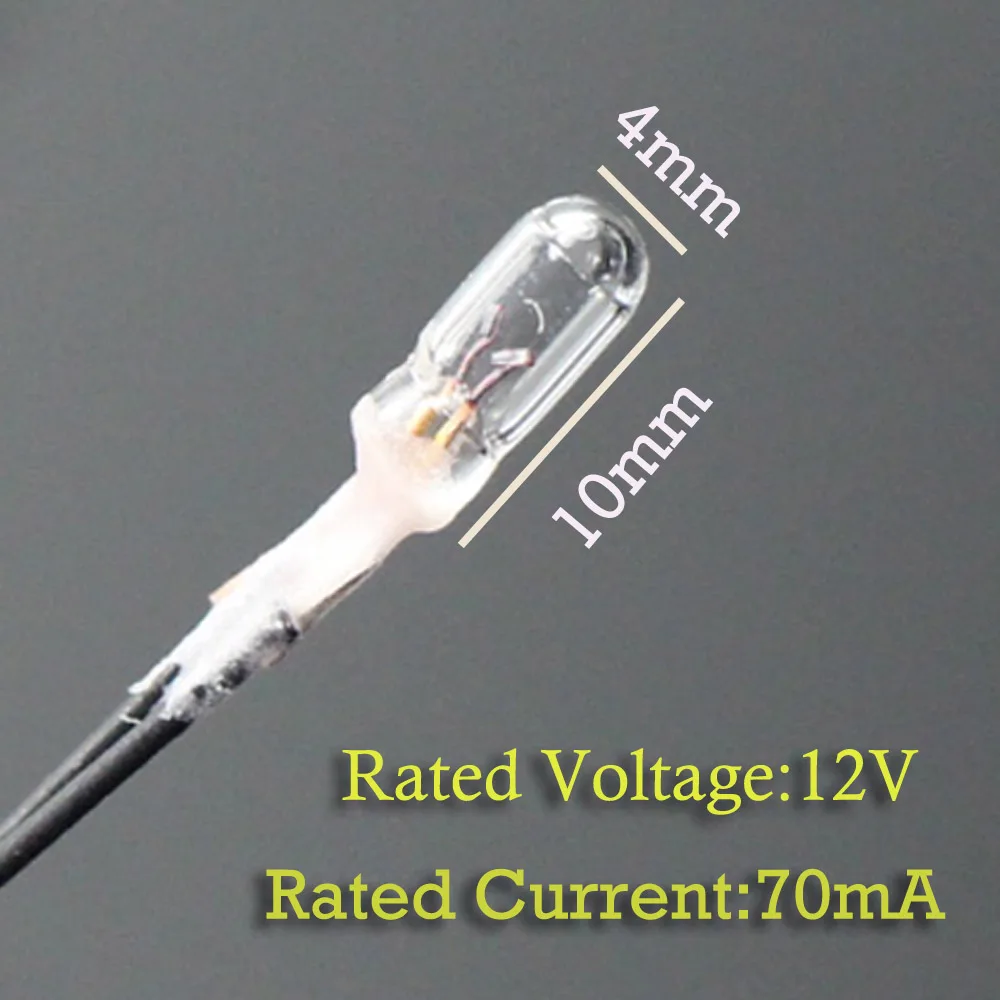 配線済みミニ電球,4mm, 12v, 14v, 16v, 70ma,はんだ付け済み,小麦,ウォームホワイト,gpsw0567w,50個