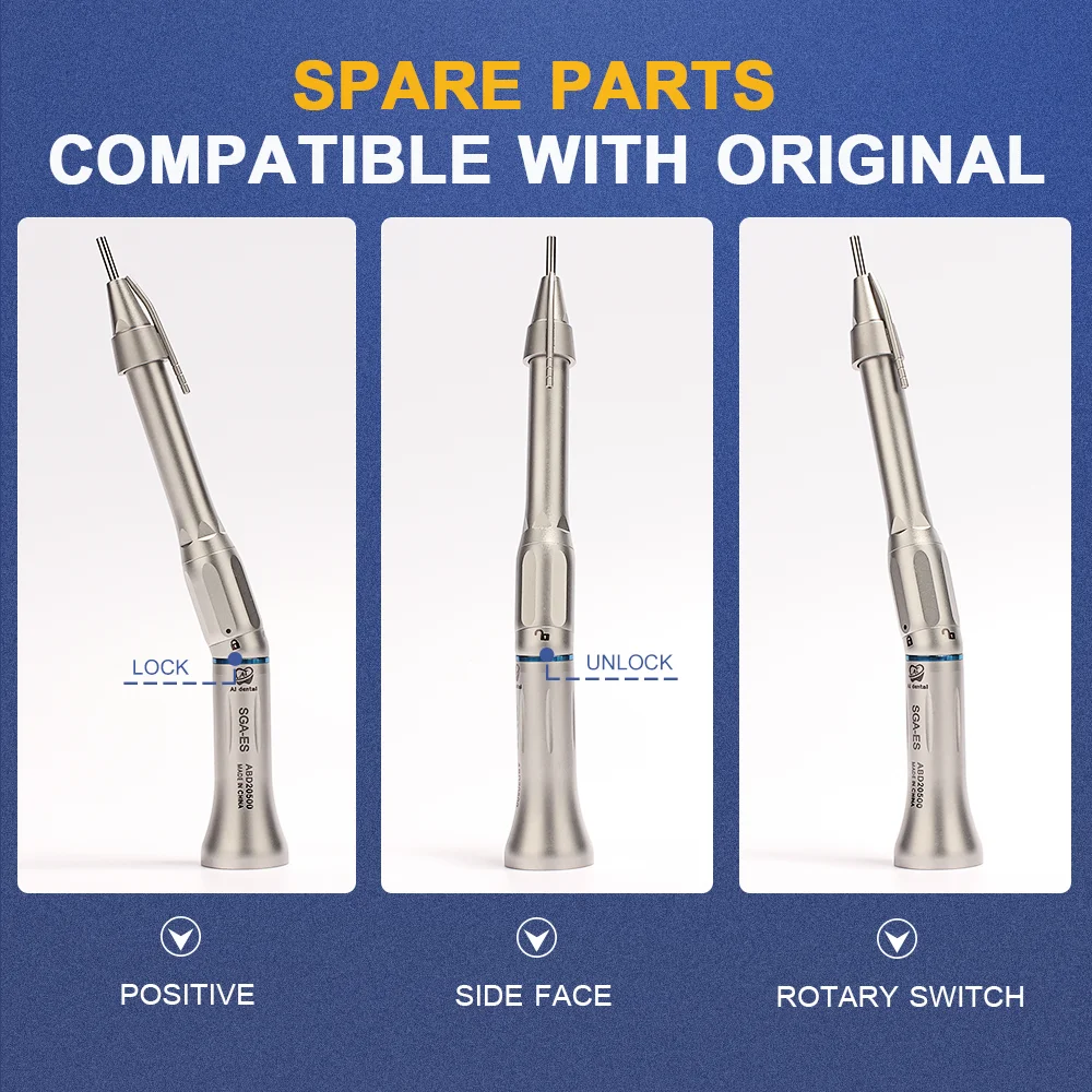 Dentist Micro Surgery Handpiece 20  Degree Angle Dental Straight Nose Handpiece 1:1 Direct Drive For Surgical Burs