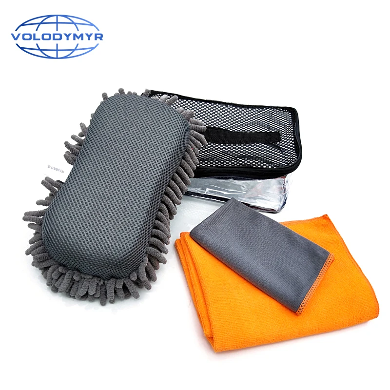 Car Cleaning Kit Car Wash Supplies Microfiber Towel Sponge Wheel Brush for Auto Body Detailing Detail Clean Windscreen Rim