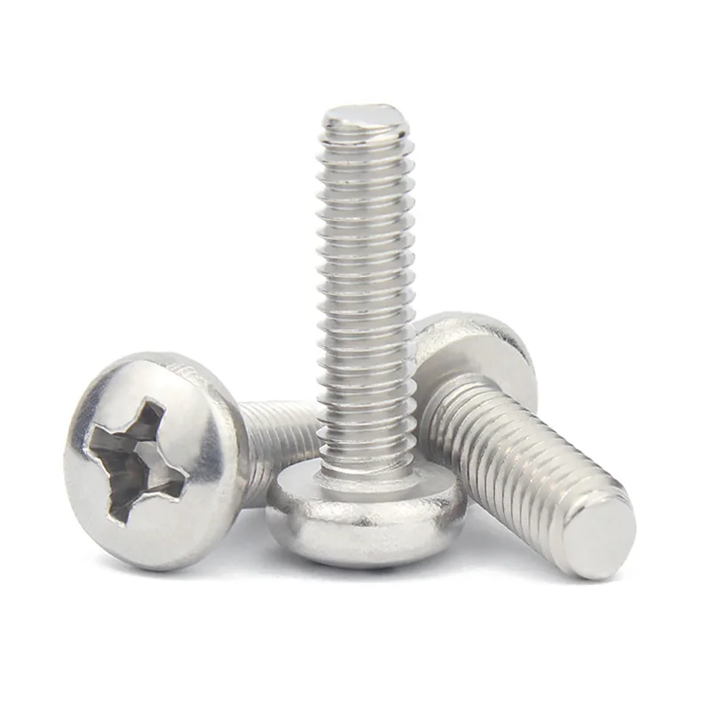 5/50pcs UNC/UNF 2# 3# 4# 5 6 8 10 12# 5/32-32 1/4-20 5/16-18 3/8-16 304 Stainless Steel Cross Round Phillips Pan Head Screw Bolt