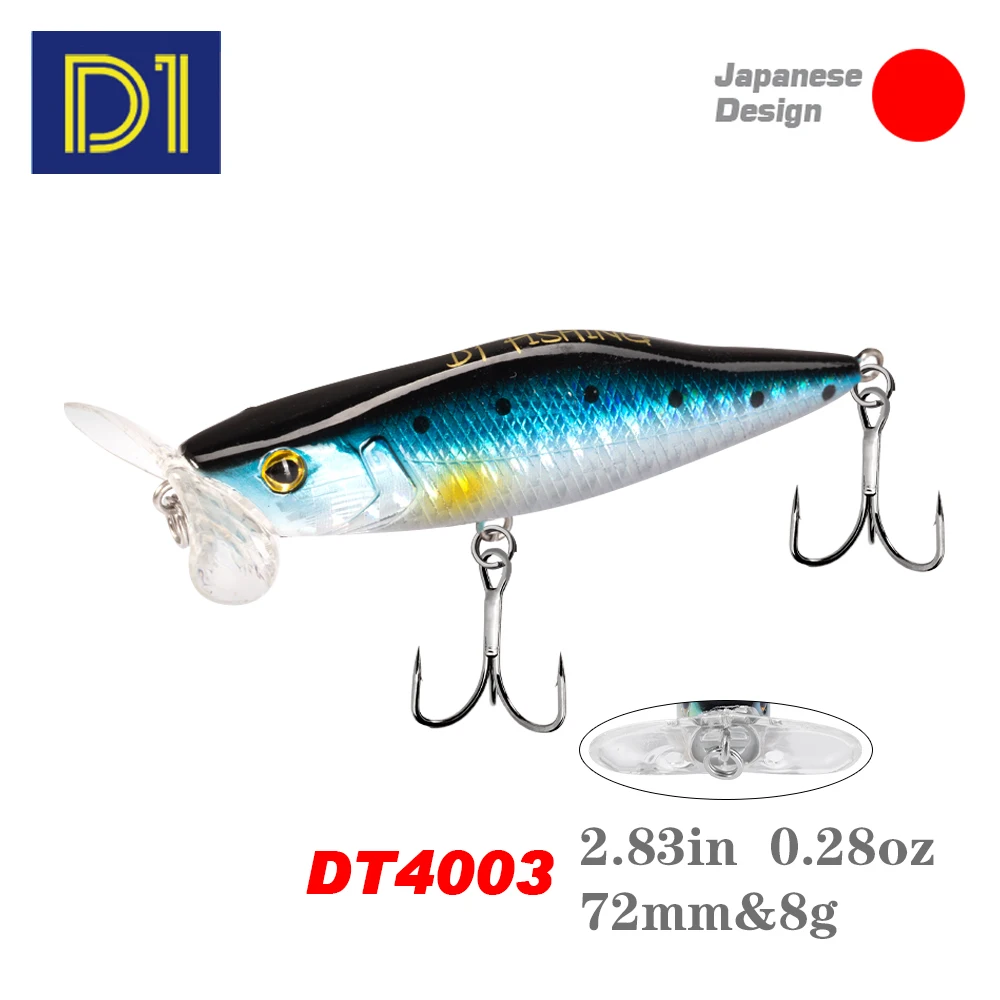 D1 Topwater Mini Popper Spinning Fishing Lures 72mm 8g Floating Casting Wobblers Hard Baits Japan Fishing Accessories