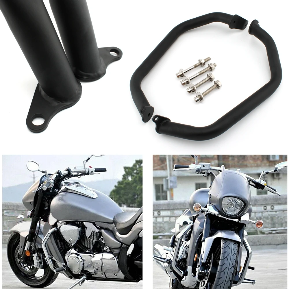 

Motorcycle Highway Engine Guard Bumper Stunt Cage Crash Bars Rail Front Side Protector For SUZUKI BOULEVARD M109R VZR1800 06-20