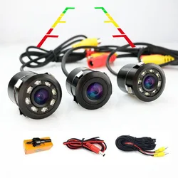 Waterdichte Universele HD Auto Achteruitrijcamera BackUp Rear Parking Camera met 8 IR Licht Infrarood Nachtzicht 8 LED Front camera assist