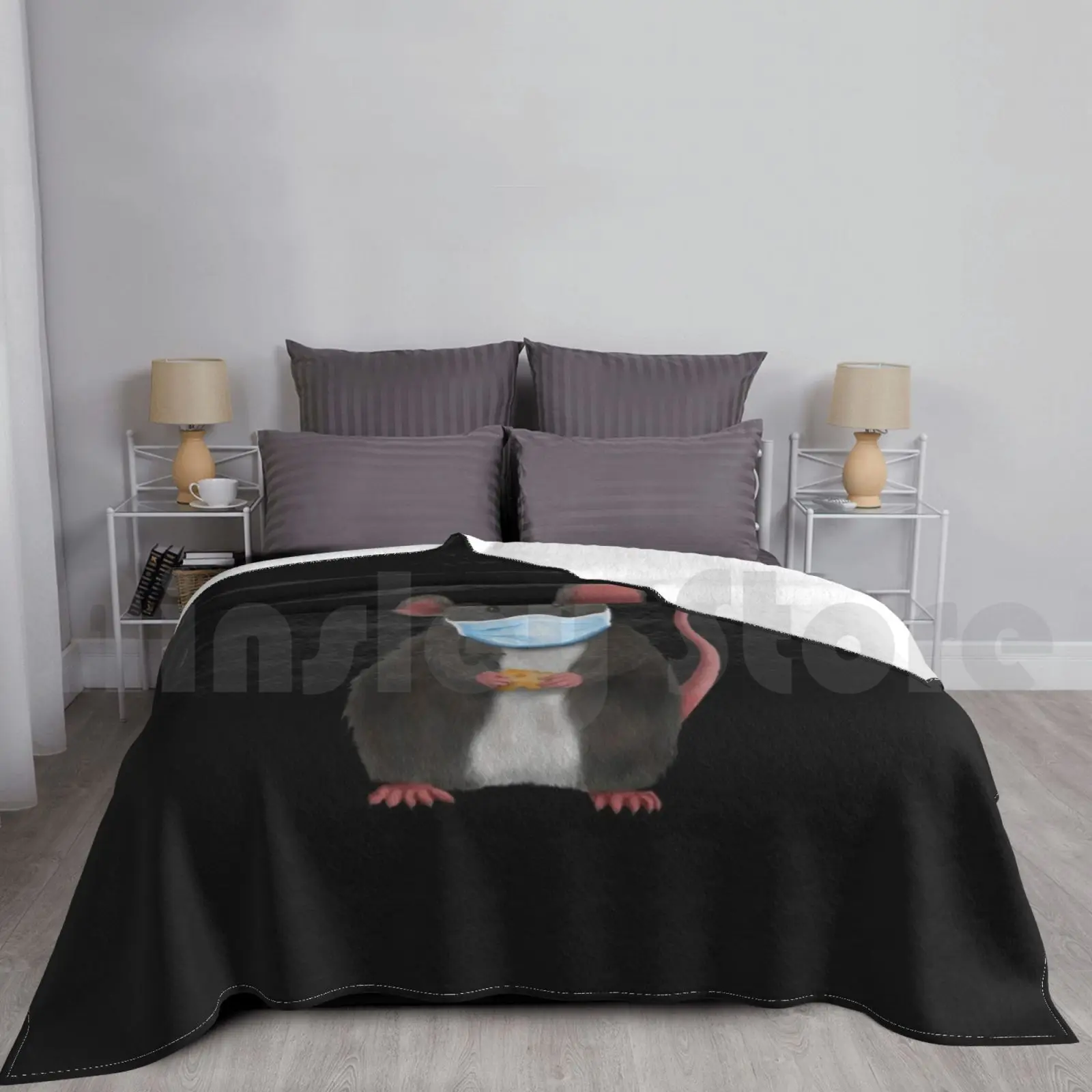 

Maus / Ratte / Mouse Or Rat With Blanket Super Soft Warm Light Thin D0100774a Funny Cool Quotes Slogan Fun