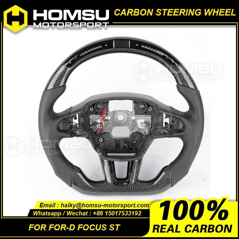 

Carbon Fiber Custom Car Steering Wheel For ford focus RS /ST MK2 Carbon Fiber Custom Car Steering Wheel