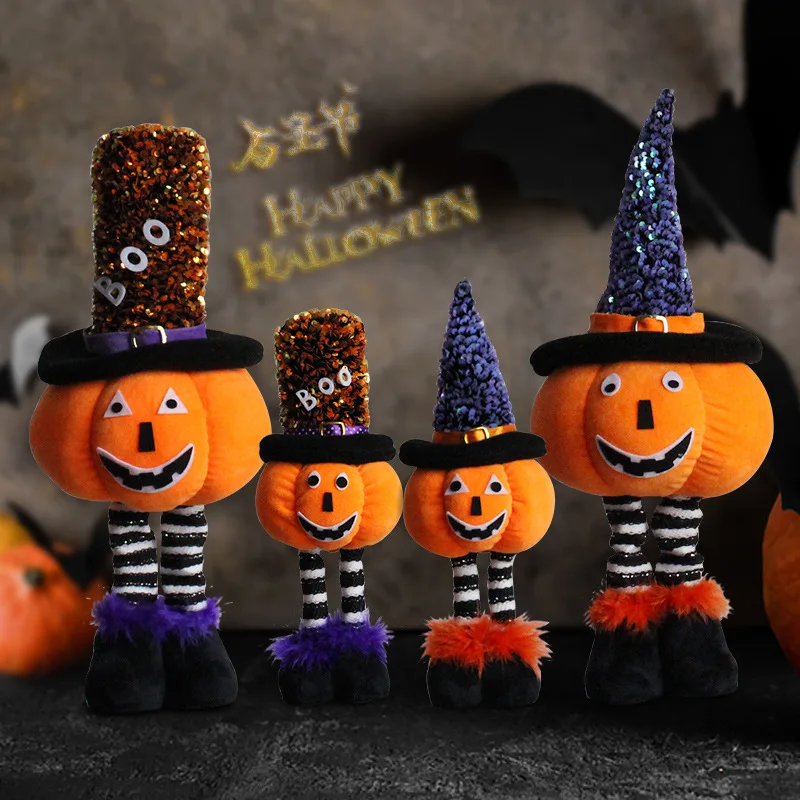 

Halloween Decoration Pendant Pumpkin Doll Witch Ghost Plush Home Halloween Party Haunted House Desk Ornament Thanksgiving Gifts