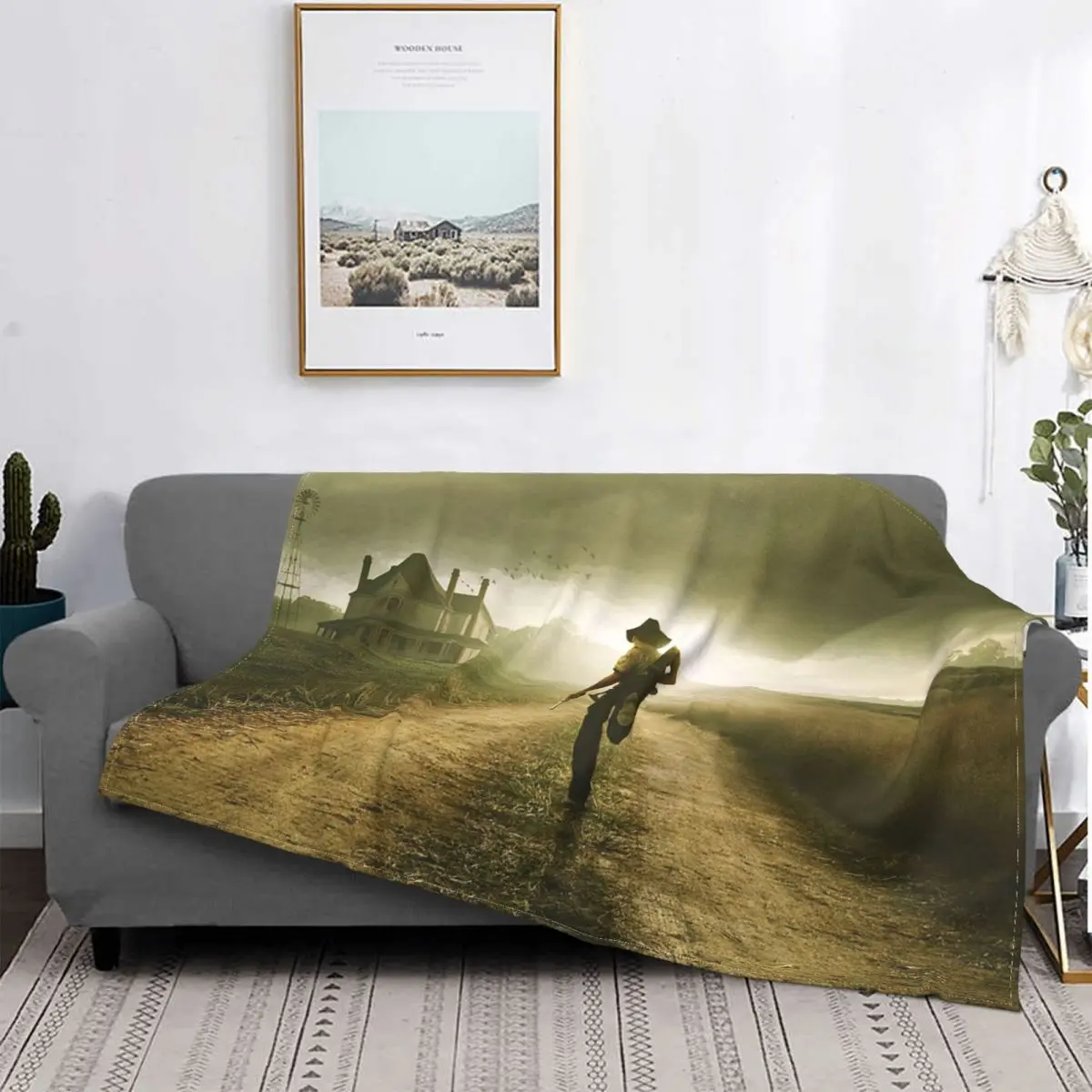 The Walking Dead Horror Movie Blanket Flannel Violence Rick Grimes Lightweight Throw Blanket for Bed Bed Rug