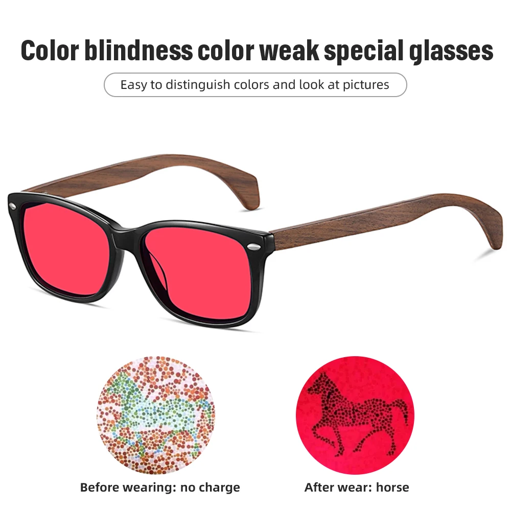 XSW  Red Green Color Blind Glasses Women Men Invisible Color-blindness Glasses Driver\'s license Test Color Blind Test Guarantees