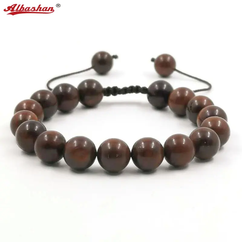 Albashan Bracelet Natural Kuka Wood Bracelet Gift for men accessories beads on hand ramadan Eid gift for husband