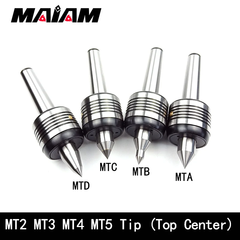 MT2 MT3 MT4 MT5 Morse CNC tornio rotante centro centro di tornitura standard di doppio cono testa Centro Vivo di Morse doppio in alto al centro