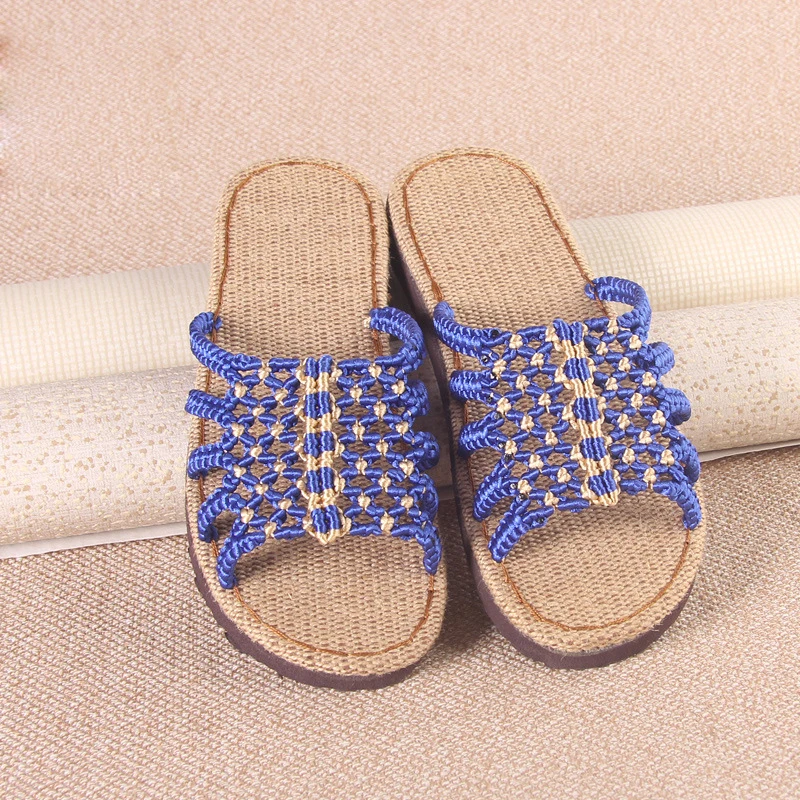 DIY Hand Knitting Materials Flax Slippers Outsoles for Shoes Anti-Slip Crochet Needles Indoor Sandals Slippers Sole