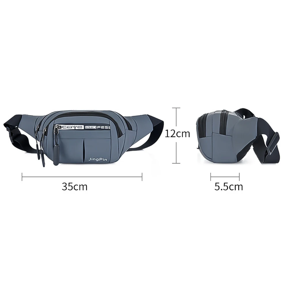 New Outdoor Waist Bag Waterproof Waist Bum Bag Running Jogging Belt Pouch Zip Fanny Pack Mobile Phone Bag Oxford Cloth Chest Bag