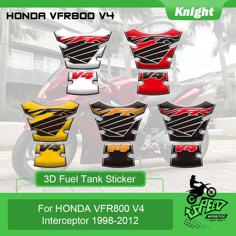 

Подходит для мотоцикла Honda VFR 800 V4, 3D водонепроницаемые наклейки с защитой от царапин и рыбьими костями 1998-2012