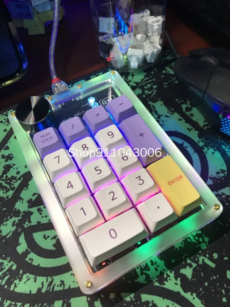 Цифровая механическая клавиатура PS17 с вращающейся ручкой через настраиваемые клавиши, дизайнерская клавиатура для редактирования